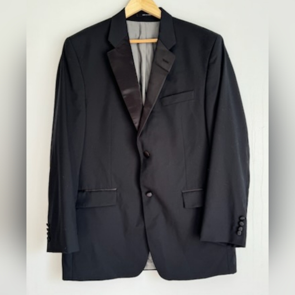 Lauren Ralph Lauren Suit Men's Wool Black Tuxedo Jacket 38x32 Pants Wedding